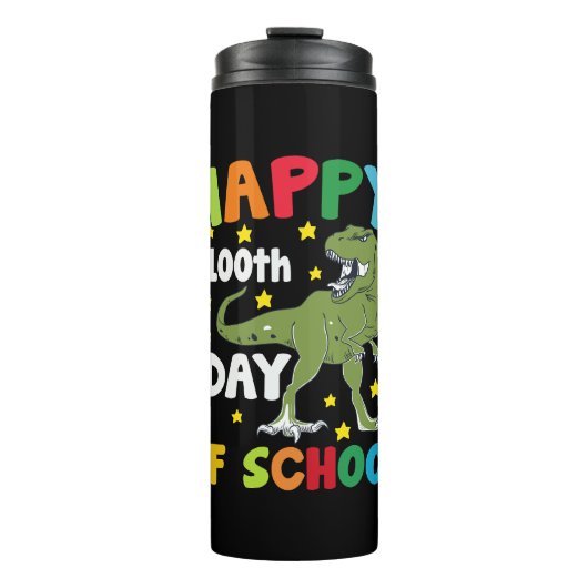 100 dagen school Trex 100ste dag van school Thermosbeker (Voorkant)