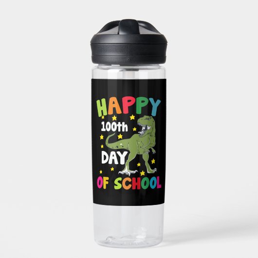100 dagen school Trex 100ste dag van school Waterfles (Voorkant)