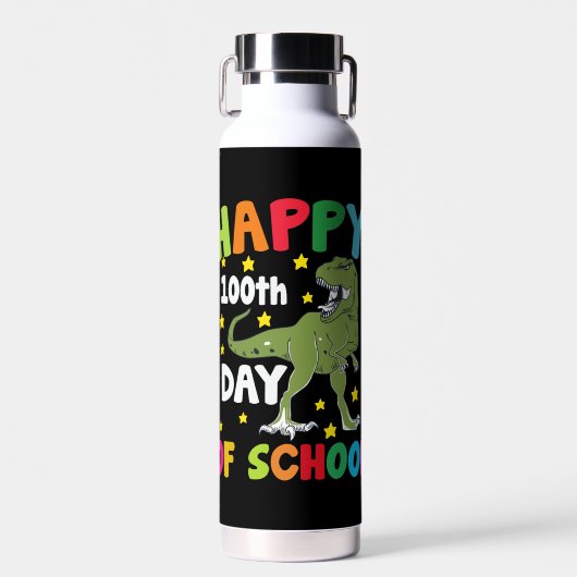 100 dagen school Trex 100ste dag van school  Waterfles (Voorkant)