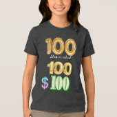 100 dagen school Tri-Blend shirt (Voorkant)