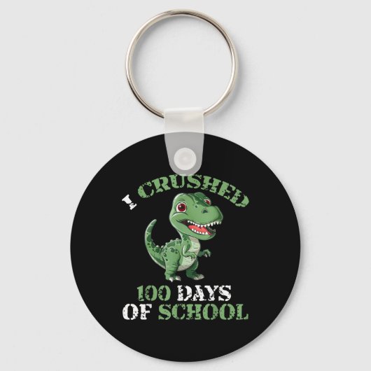 100 dagen school Tyrannosaurus 100ste dag Sleutelhanger (Voorkant)