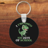 100 dagen school Tyrannosaurus 100ste dag Sleutelhanger (Voorkant)