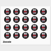 100 dagen school verkopen Kinderen Ronde Sticker (Vel)