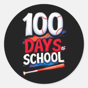 100 dagen school verkopen Kinderen Ronde Sticker