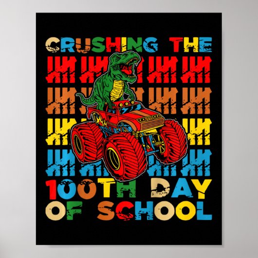 100 dagen school verpletteren de 100ste dag van sc poster (Voorkant)