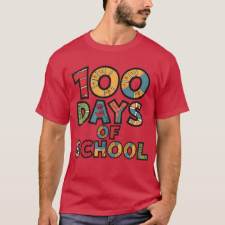 100 dagen school Vier 100e dag mijlpaal r T-shirt