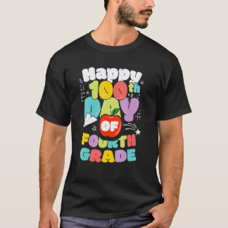 100 dagen school vierde klas fijnere leerkracht t-shirt