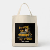 100 dagen school vieren 100ste dag tote bag (Achterkant)