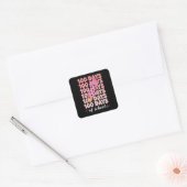 100 dagen school viering vierkante sticker (Envelop)