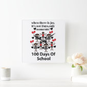 100 dagen school vierkante klok (Huis)