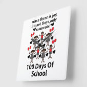 100 dagen school vierkante klok (Hoek)