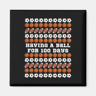 100 dagen school voetbal basketbal football jongen magneet