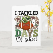100 dagen school voetbal camouflage kaart (Gele Bloem)