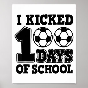 100 dagen school voetbal poster