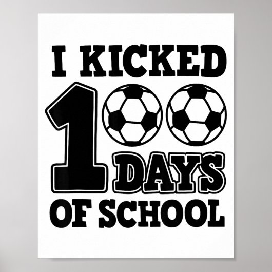100 dagen school voetbal poster (Voorkant)