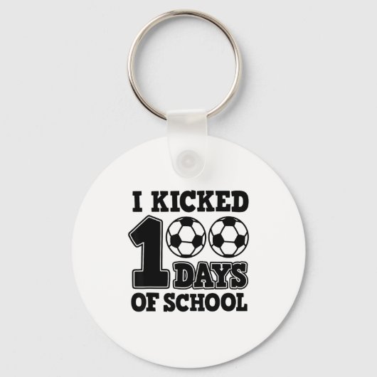 100 dagen school voetbal sleutelhanger (Voorkant)