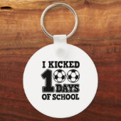 100 dagen school voetbal sleutelhanger (Voorkant)