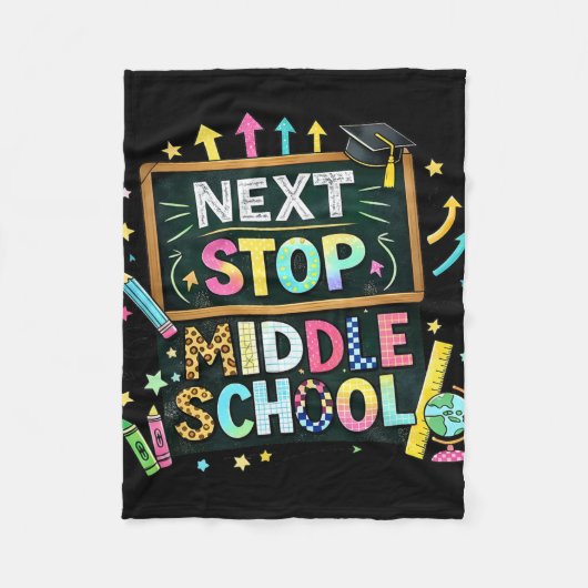 100 dagen school volgende halte middelbare school  fleece deken (Voorkant)