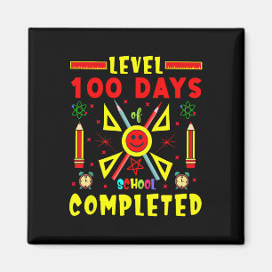 100 dagen school voltooid 100th dag gaming spel magneet