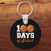 100 dagen school voor 100e dag Bysketbyll Studen Sleutelhanger (Voorkant)