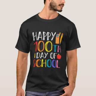 100 dagen school voor docent en leerling t-shirt