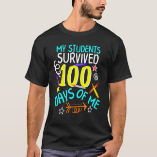 100 dagen school voor docent mijn studenten overle t-shirt
