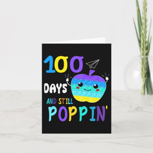 100 dagen school voor Fidget Popit Lovers Boys Kaart (Voorkant)