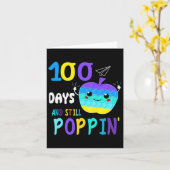 100 dagen school voor Fidget Popit Lovers Boys Kaart (Gele Bloem)