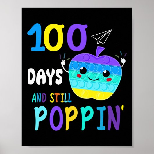 100 dagen school voor Fidget Popit Lovers Boys Poster (Voorkant)