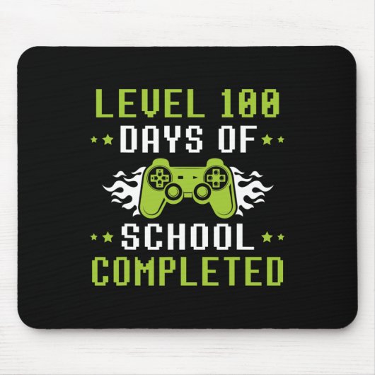 100 dagen school voor jongens Kind gamer gaming 10 Muismat (Voorkant)
