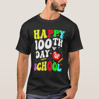 100 dagen school voor juf kinderen gelukkige 100e t-shirt