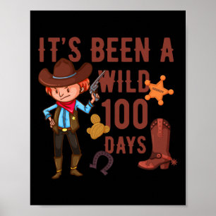 100 dagen school voor Kinder Westerne cowboy Poster