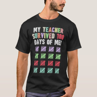 100 dagen school voor kinderen jongens en meisjes  t-shirt