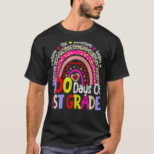 100 dagen school voor leerkracht 1e leerjaar regen t-shirt