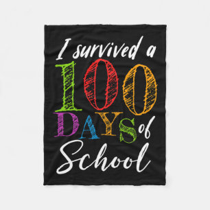 100 dagen school voor leraar en student fleece deken