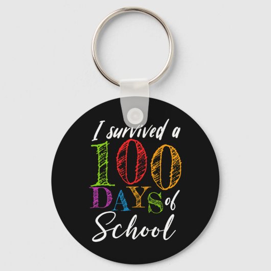 100 dagen school voor leraar en student sleutelhanger (Voorkant)