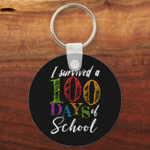 100 dagen school voor leraar en student sleutelhanger (Voorkant)
