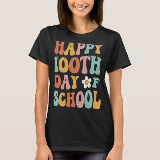 100 dagen school voor leraar leerling retro vinta t-shirt