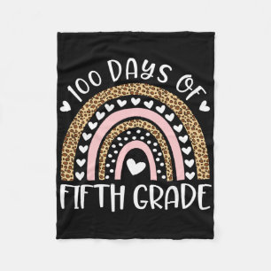 100 dagen school voor leraar vijfde klas regenboog fleece deken