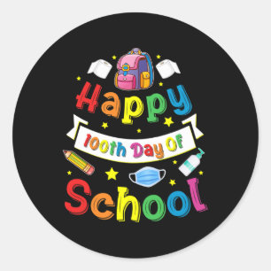 100 dagen school voor leraren en studenten gift ronde sticker