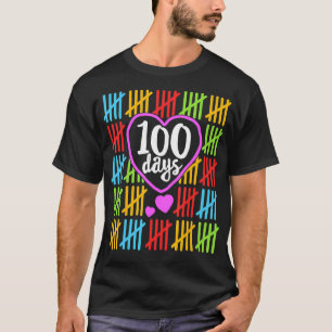 100 dagen school voor leraren vrouwen tellen t-shirt
