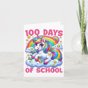 100 dagen school voor meisje Kinder lerares 100e Kaart