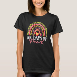 100 dagen school voor Pre K-leraar Regenboog Luipa T-shirt