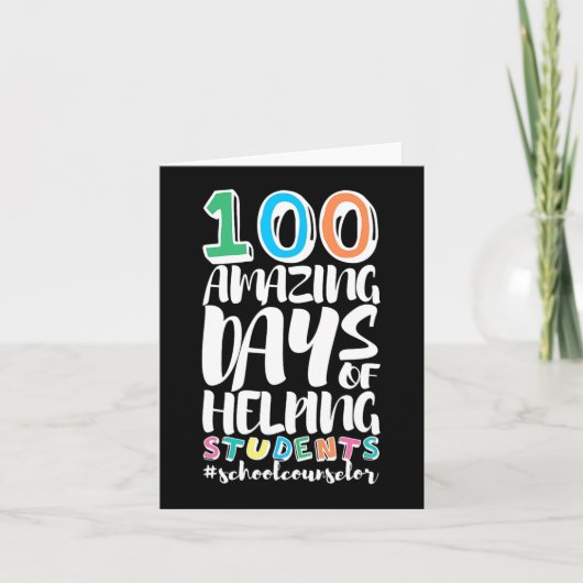 100 dagen school voor schooladvies kaart (Voorkant)