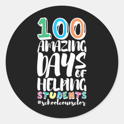 100 dagen school voor schooladvies ronde sticker (Voorkant)