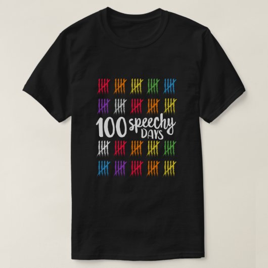 100 dagen school voor SLP SLPA Speech Therapy Spe T-shirt (Design voorkant)