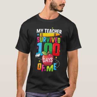 100 dagen school voor studenten mijn leraar overle t-shirt