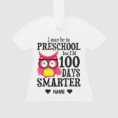 100 dagen school - voorschoolse school ornament (achterkant)