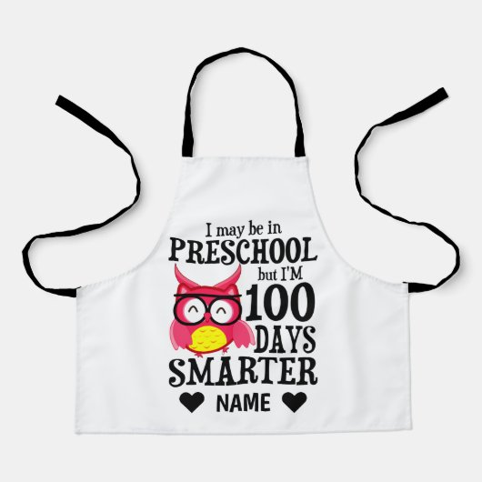 100 dagen school - voorschoolse school schort (Voorkant)