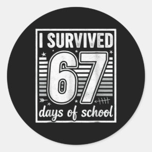 100 dagen school vrachtwagen 67e dag van school ze ronde sticker